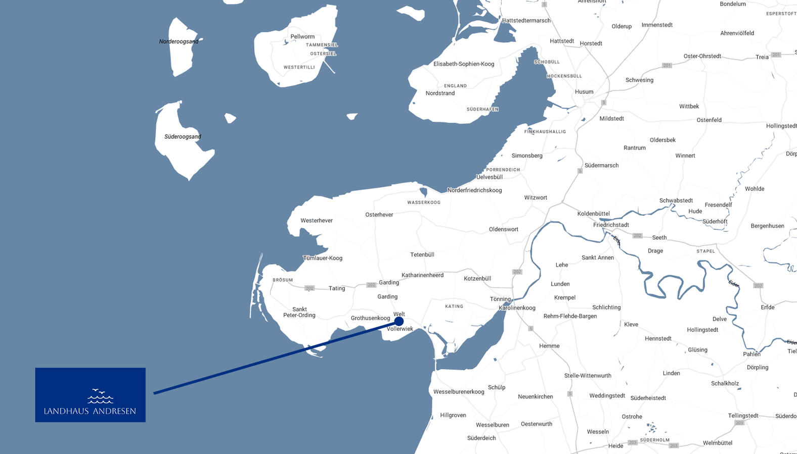Landhaus Andresen - Karte nah