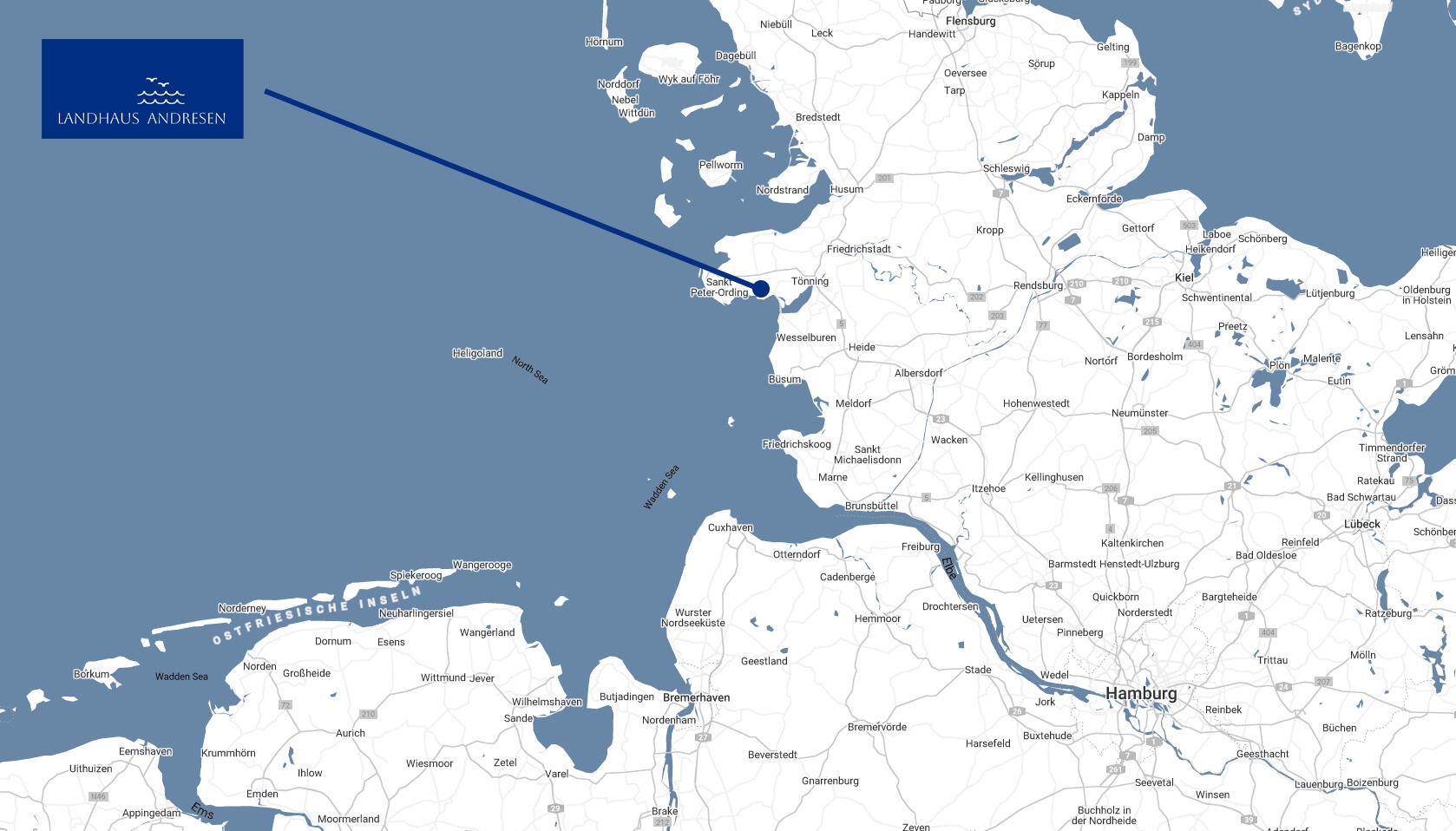 Landhaus Andresen - Karte weit